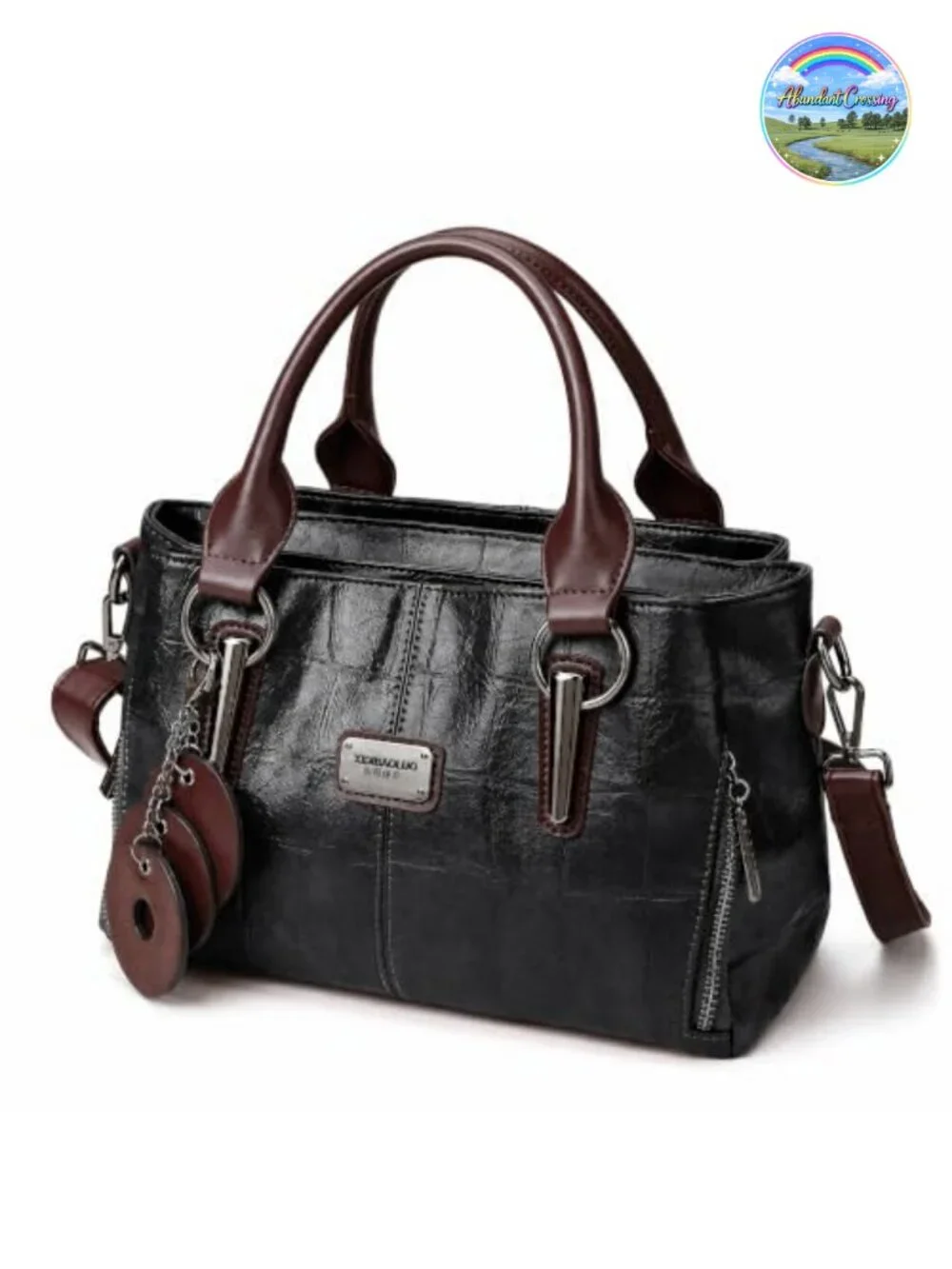 Vegan Leather Tote Bag for Women Satchel Shoulder Bag Travel Purse with